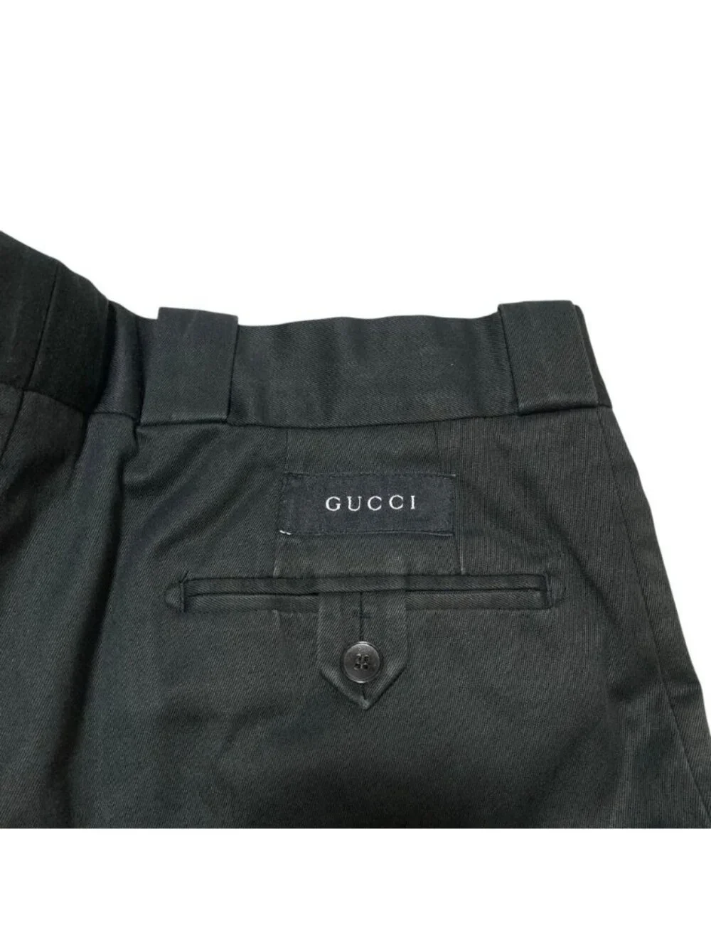 Gucci Tom Ford Era Hem Double Cotton Trousers Pants Black Spring Summer Fall 50